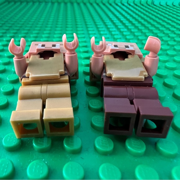 Lego Minecraft Piglin Armor Gold Brown 21168 Minifigure Figure Lot Of 2 - Picture 7 of 9